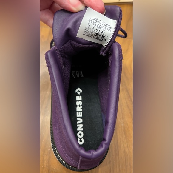 Converse One Star Boot Mid Grand Purple Black White Women's 10 - Picture 5 of 6